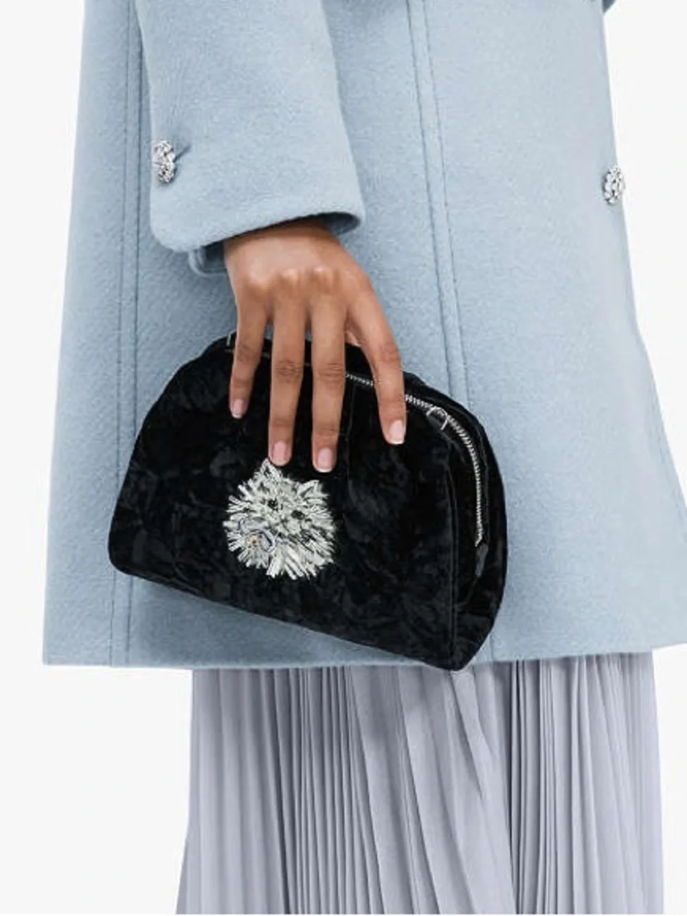 kate spade NWT! Pretty Kitty Velvet Party Clutch